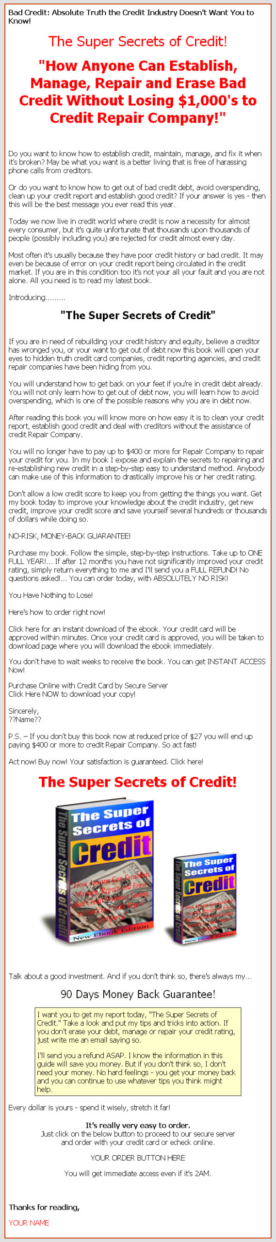 The Super Secrets of Credit PLR Ebook - Image 2