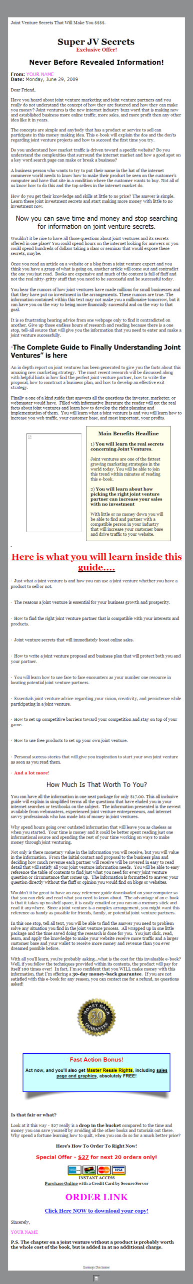 Super Joint Venture Secrets PLR eBook - Image 2