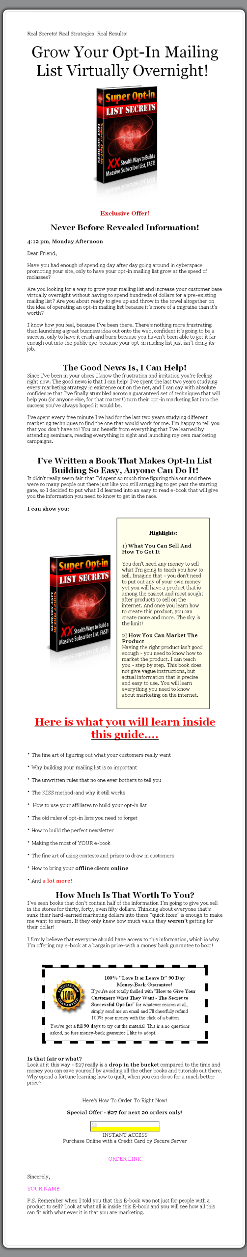 Super Optin List Secrets MRR eBook - Image 2