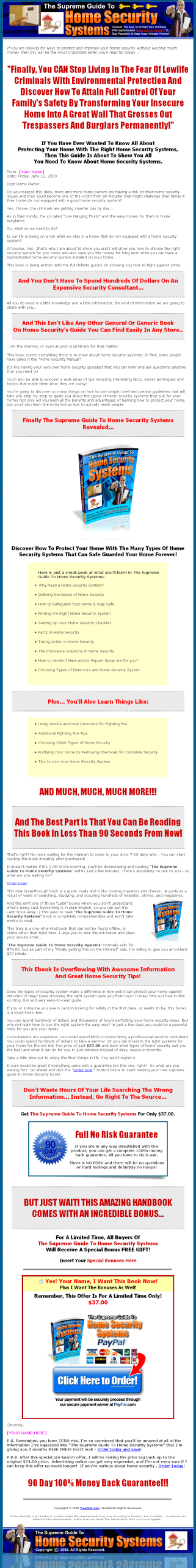 Supreme Home Security Systems PLR Ebook - Image 2