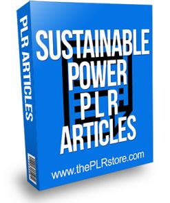 Sustainable Power PLR Articles