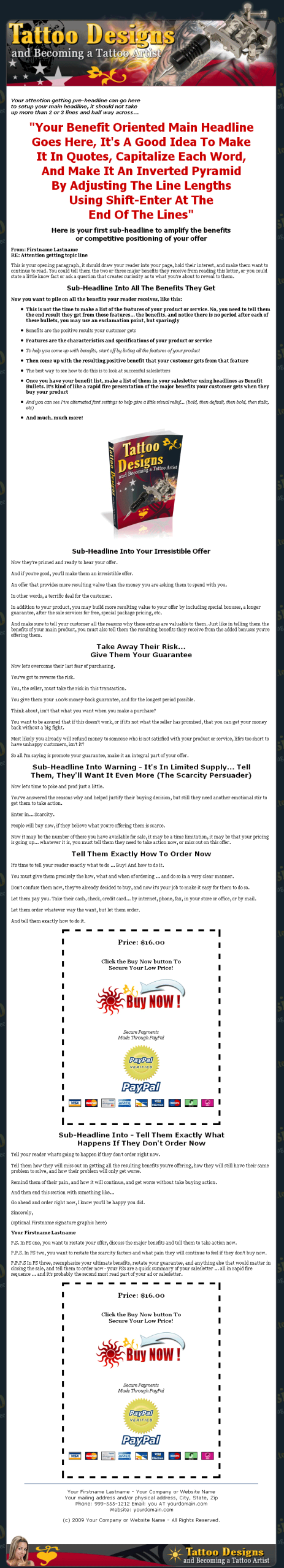 Tattoo Designs MRR Ebook - Image 2