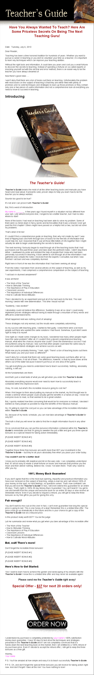 The Teachers Guide PLR Ebook - Image 2