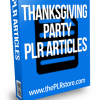 thanksgiving party plr articles