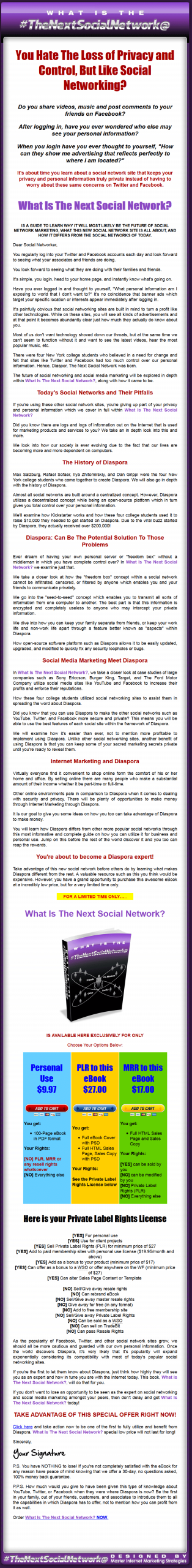 The Next Social Network PLR Ebook with private label rights - Image 2