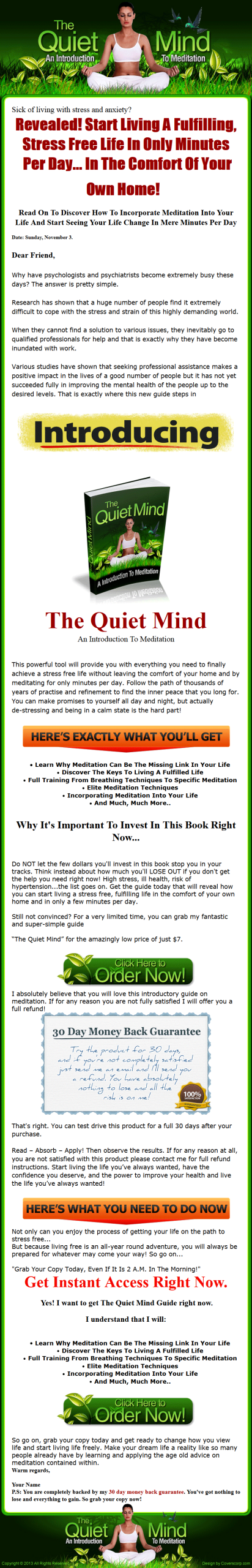 The Quiet Mind Ebook MRR Package - Image 2