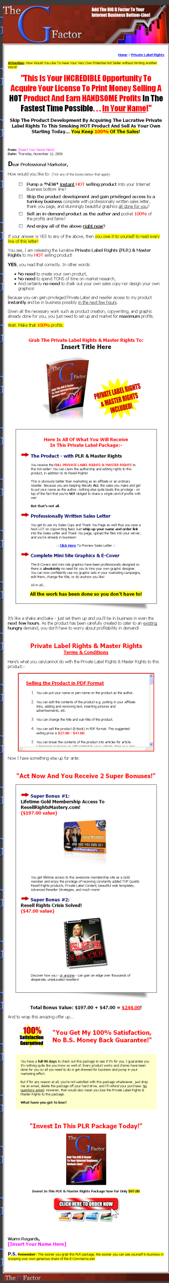 The G Factor PLR eBook - Image 2