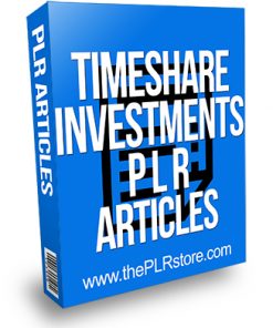 Timeshare Investments PLR Articles