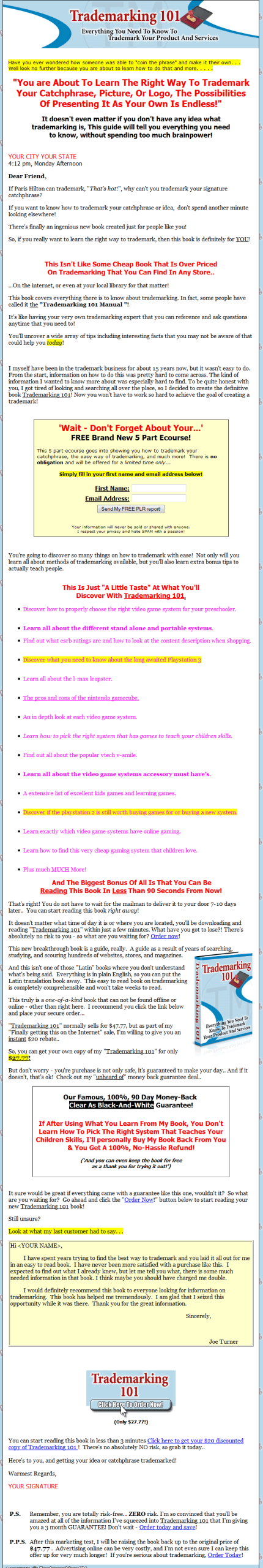 Trademarking 101 PLR Ebook Package - Image 2