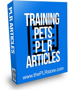 Training Pets PLR Articles