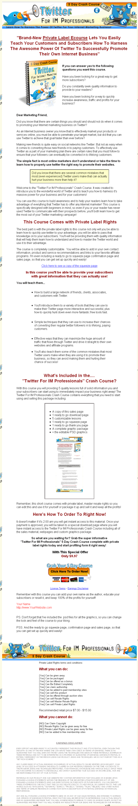 Twitter Crash Course PLR Autoresponder Messages - Image 4