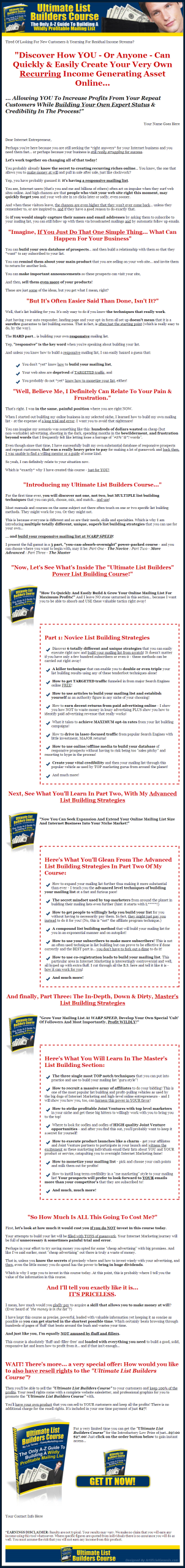 Ultimate List Building Course MRR eBook - Image 2
