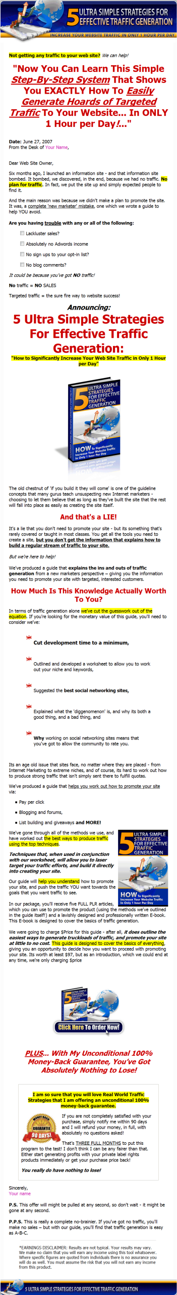 Ultra Simple Traffic PLR Ebook - Image 2