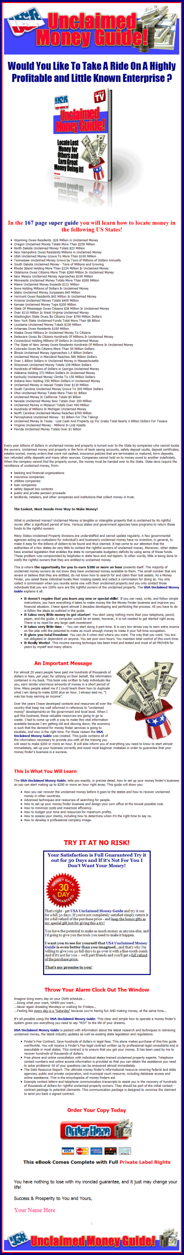 Unclaimed Money Guide PLR Ebook - Image 2