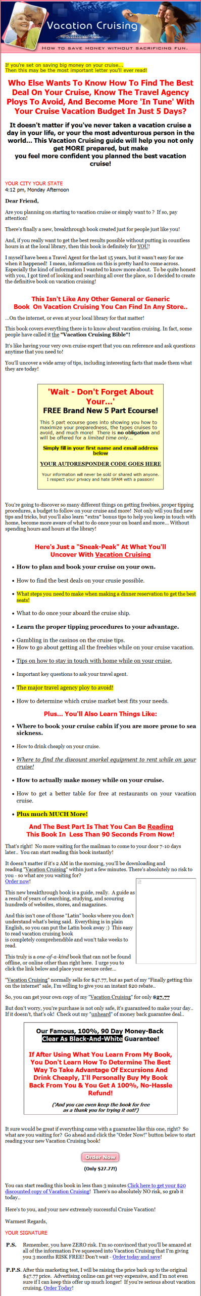 Vacation Cruising PLR Ebook Package - Image 2
