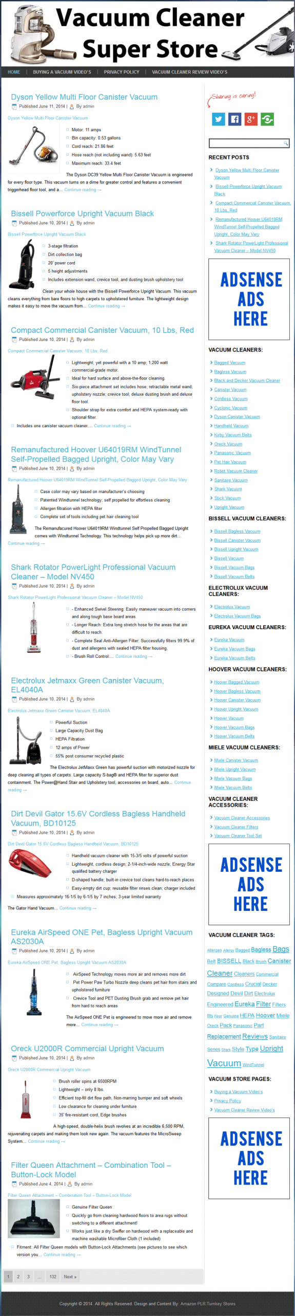 Vacuum Cleaner PLR Amazon Turnkey Store Website - Image 2