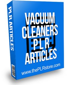 Vacuum Cleaners PLR Articles