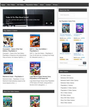 Video Games PLR Website Amazon Store