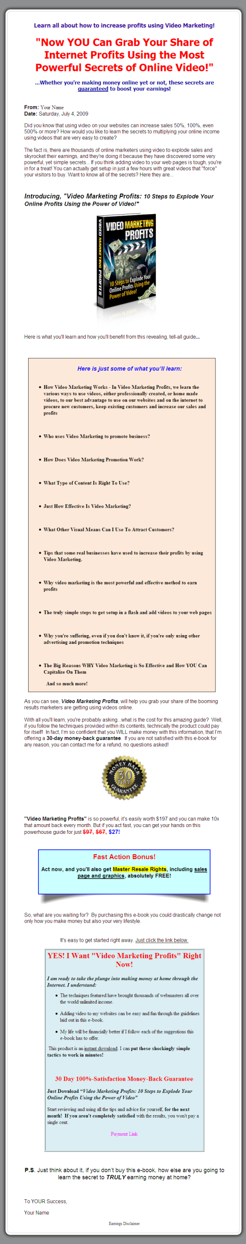 Video Marketing Profits PLR eBook - Image 2