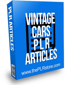 Vintage Cars PLR Articles
