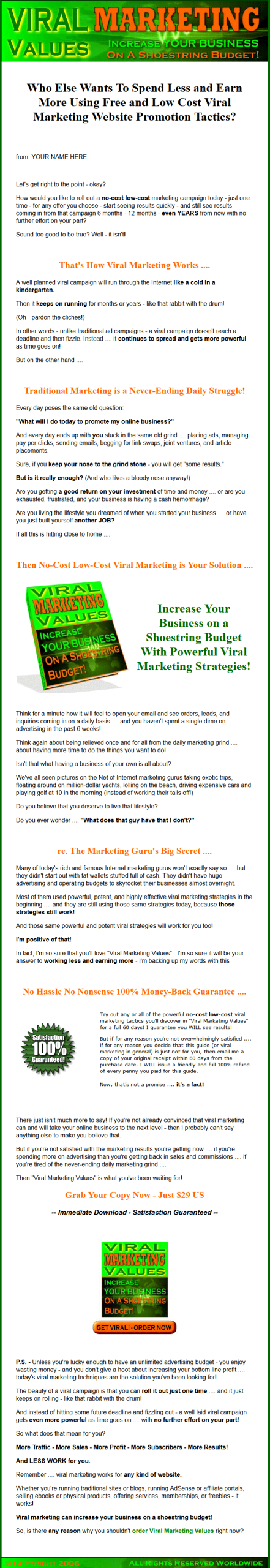 Viral Marketing Values PLR Ebook - Image 2