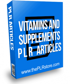 Vitamins and Supplement PLR Articles