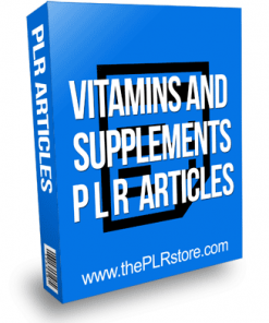 Vitamins and Supplements PLR Articles