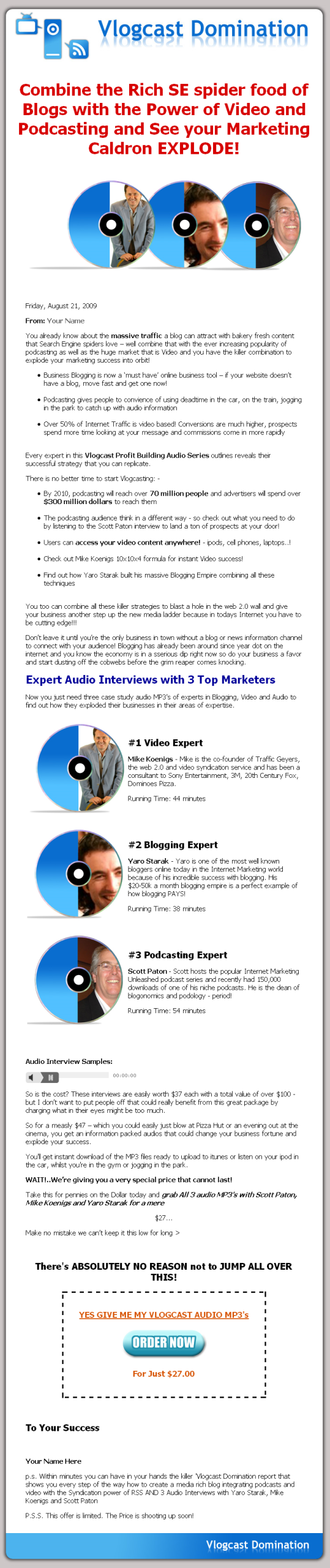 VlogCast Domination PLR Audio - Image 2