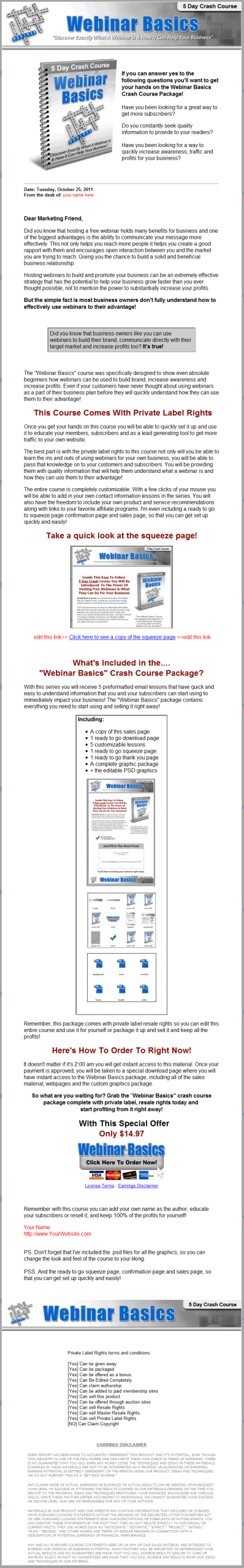 Webinar Basics PLR Autoresponder Message Series - Image 4