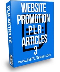 Website Promotion PLR Articles 3