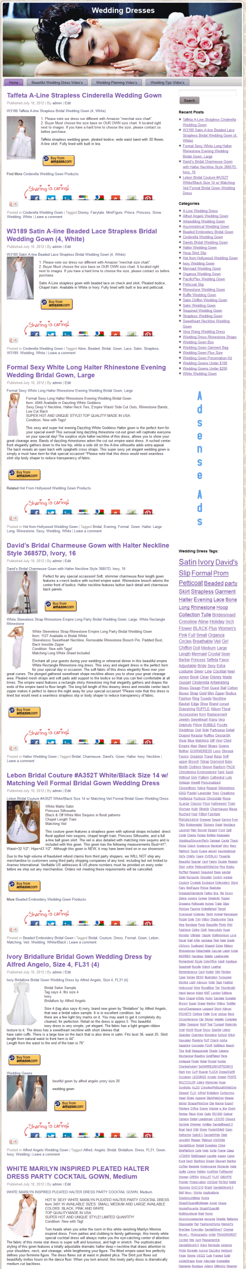 Wedding Dress PLR Amazon Pre-Loaded Store Website - Image 2