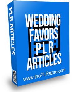 Wedding Favors PLR Articles