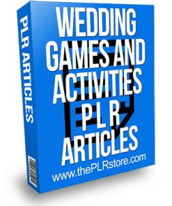Wedding Games and Activities PLR Articles