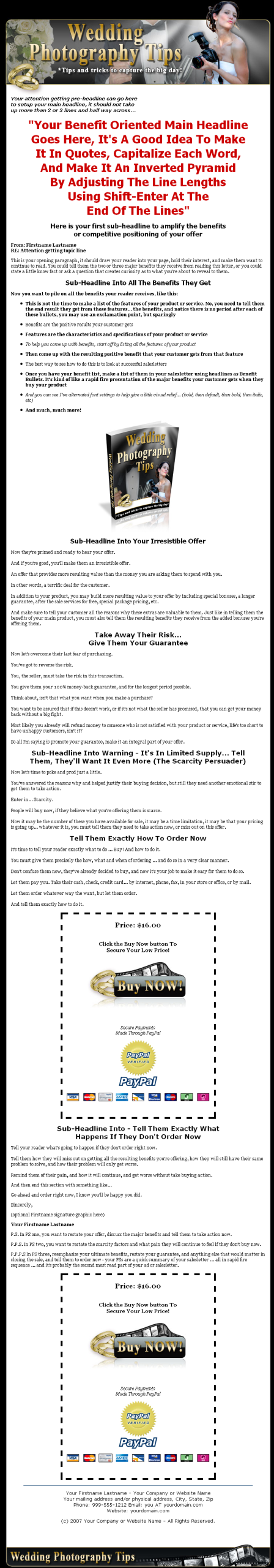Wedding Photography Tips MRR eBook - Image 2
