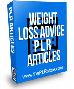 Weight Loss Advice PLR Articles