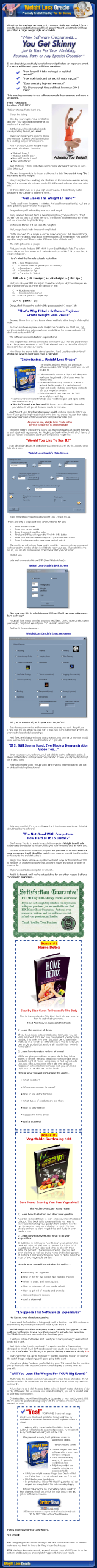 Weight Loss Oracle Software (DELUXE) - Image 2