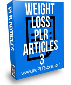 Weight Loss PLR Articles 3