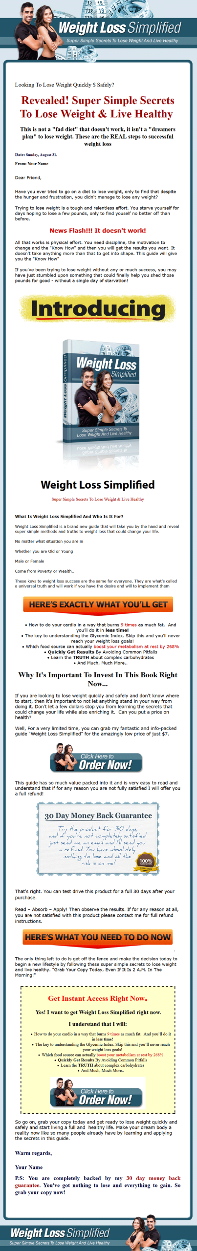 Weight Loss Simplified MRR Ebook Package - Image 2
