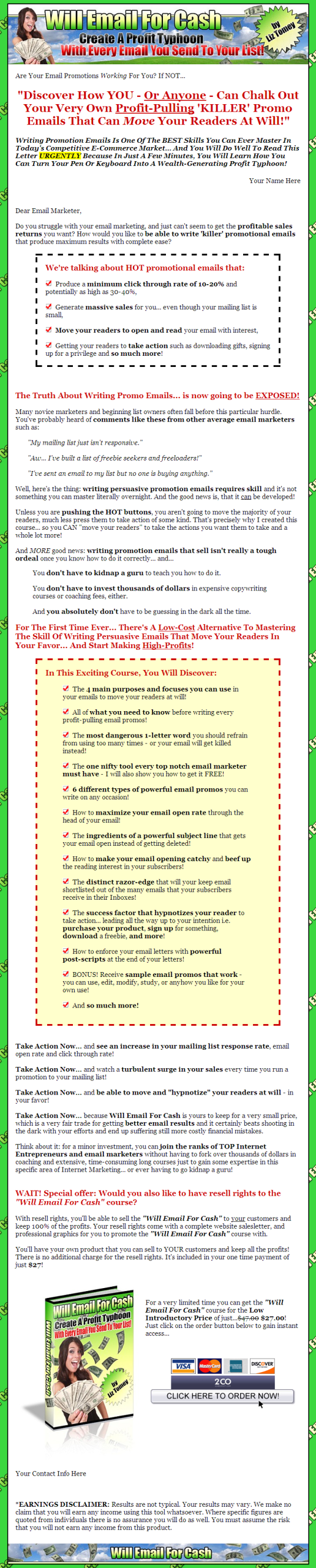 Will Email For Cash MRR eBook - Image 2