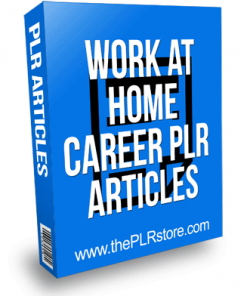 Work At Home Career PLR Articles