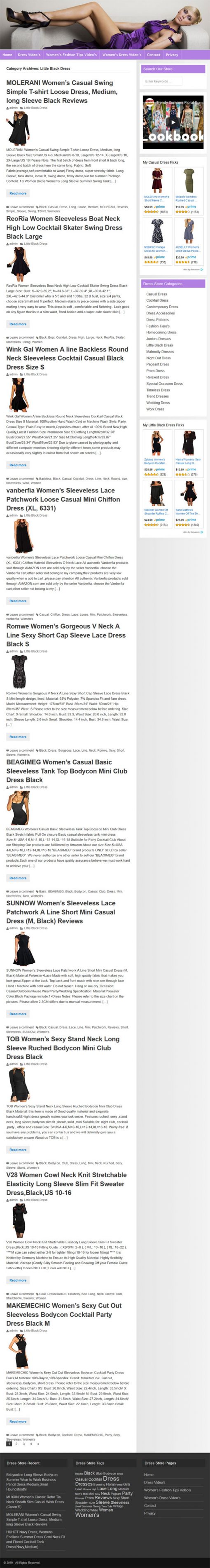 Womens Dress PLR Amazon Store Website