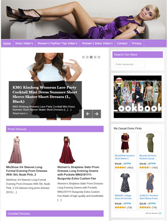 Womens Dress PLR Amazon Store Website