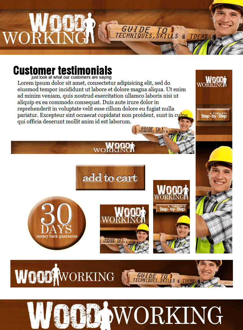 Woodworking Plr Website Template Landing Page Private Label Rights