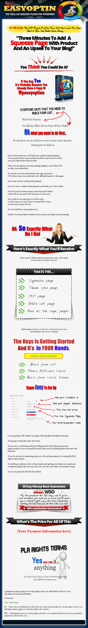 Wordpress Easy Optin Plug-in PLR Package - Image 2
