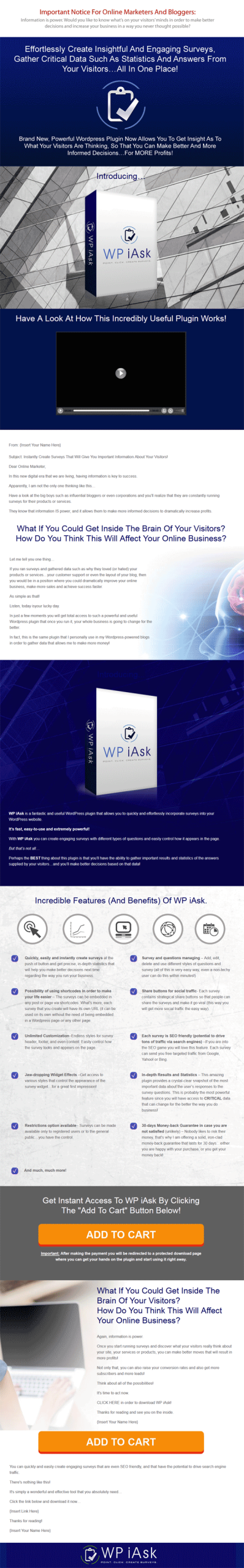 Wordpress iAsk Plugin MRR Software with Master Resale Rights - Image 2