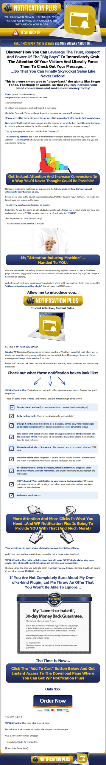 Wordpress Notification PLR Plugin MRR - Image 2