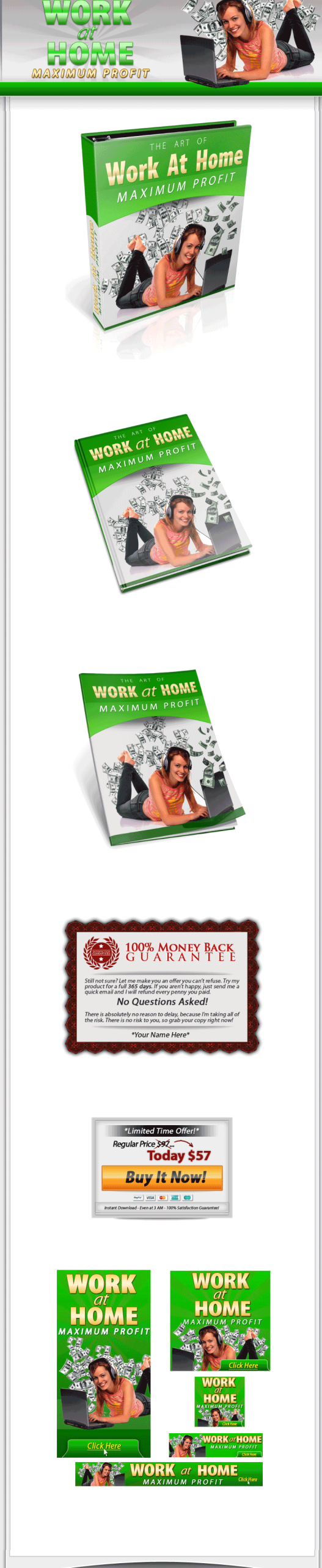 Work At Home Max Profits PLR Deluxe Ebook - Image 3