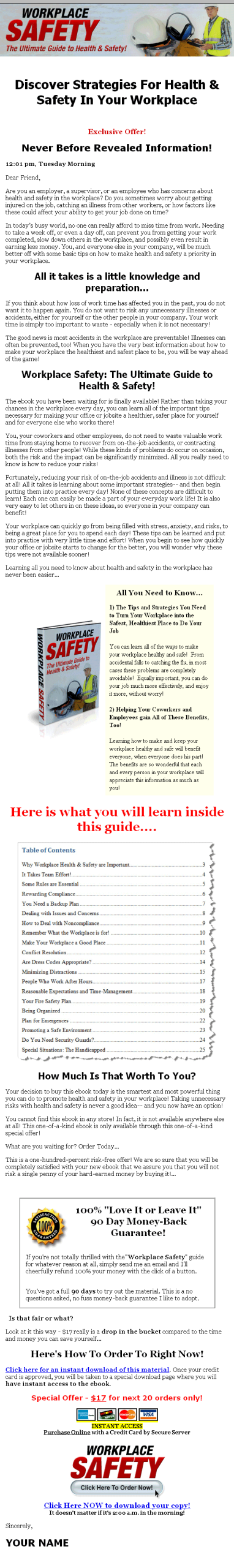 Workplace Safety PLR Ebook - Image 2