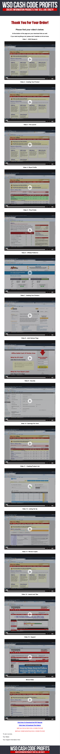 WSO Cash Code Profits PLR Video Package - Image 3