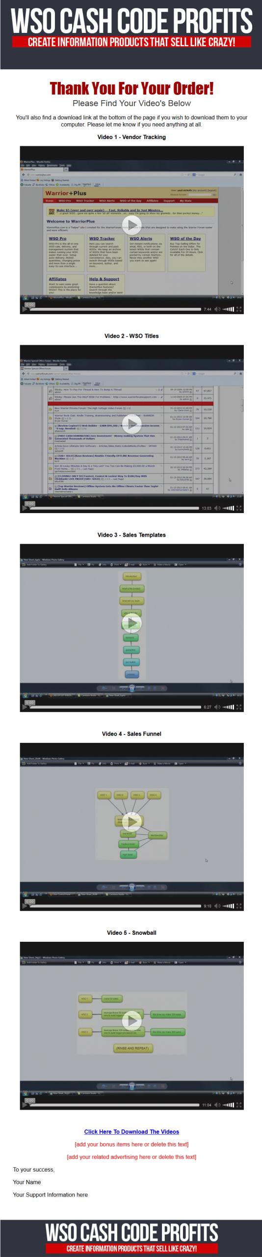 WSO Cash Code Profits PLR Video Package - Image 5